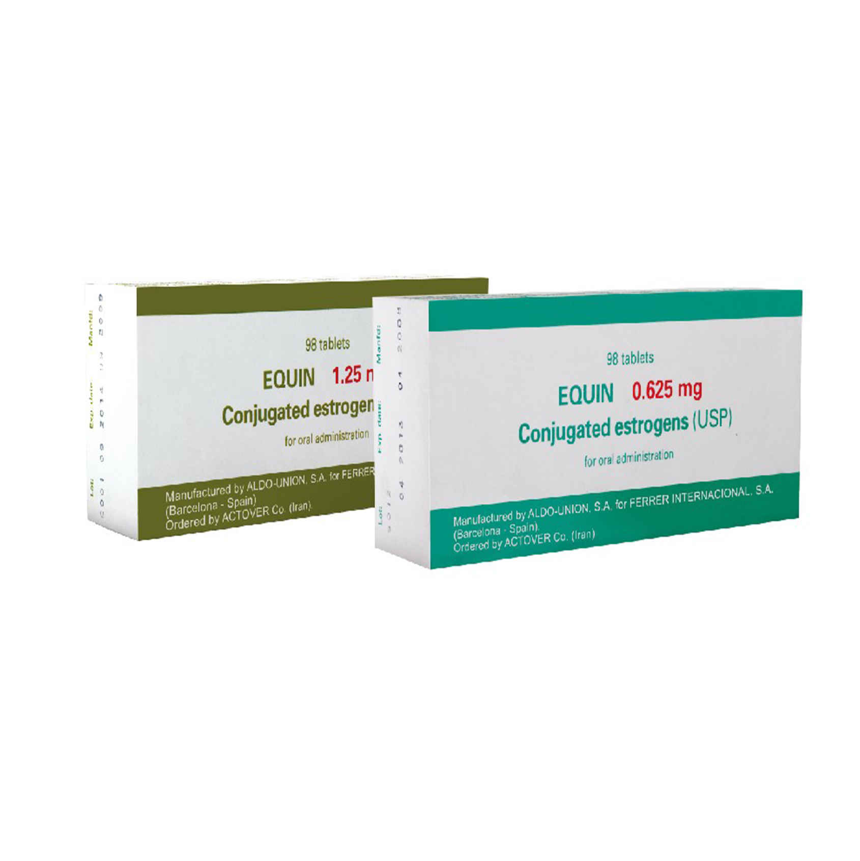 داروهای بیماری‌های زنان, اکوئین نام تجاری دارویی به نام استروژن کنژوگه است که در شرکت Ferrer اسپانیا تولید شده و توسط شرکت اکتوورکو توزیع می شود.