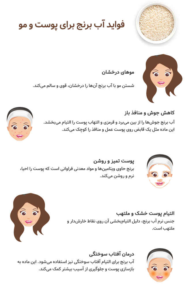 آب برنج یک درمان طبیعی و موثر برای لک صورت است. این ماده حاوی آنتی اکسیدان ها، ویتامین ها و مواد معدنی است که می توانند به روشن شدن پوست و کاهش لک ها کمک کنند. 